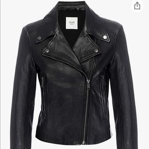 LTH JKT Mae classic biker leather jacket in black